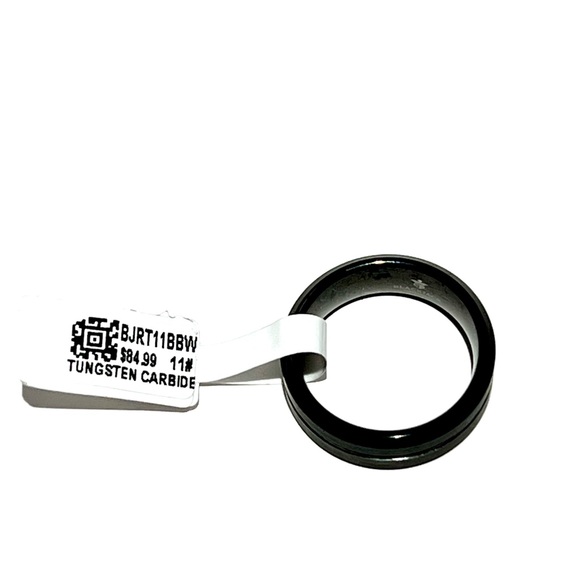 NEW Tungsten Carbide Thin Silver Line Men’s Ring size 10 - Picture 4 of 5